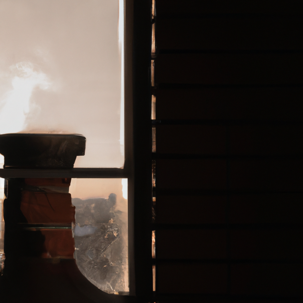 Cozy Canadian home with chimney and gentle smoke in winter morning light